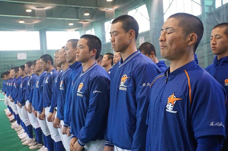 センバツ優勝候補に挙げられる星稜ナイン（石川） ／ photograph by Kei Nakamura