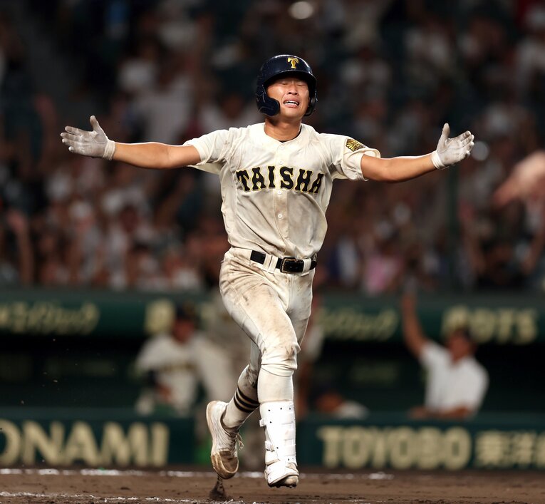 大社のエースで、早稲田実戦でサヨナラ安打を放った馬庭優太 ©JIJI PRESS