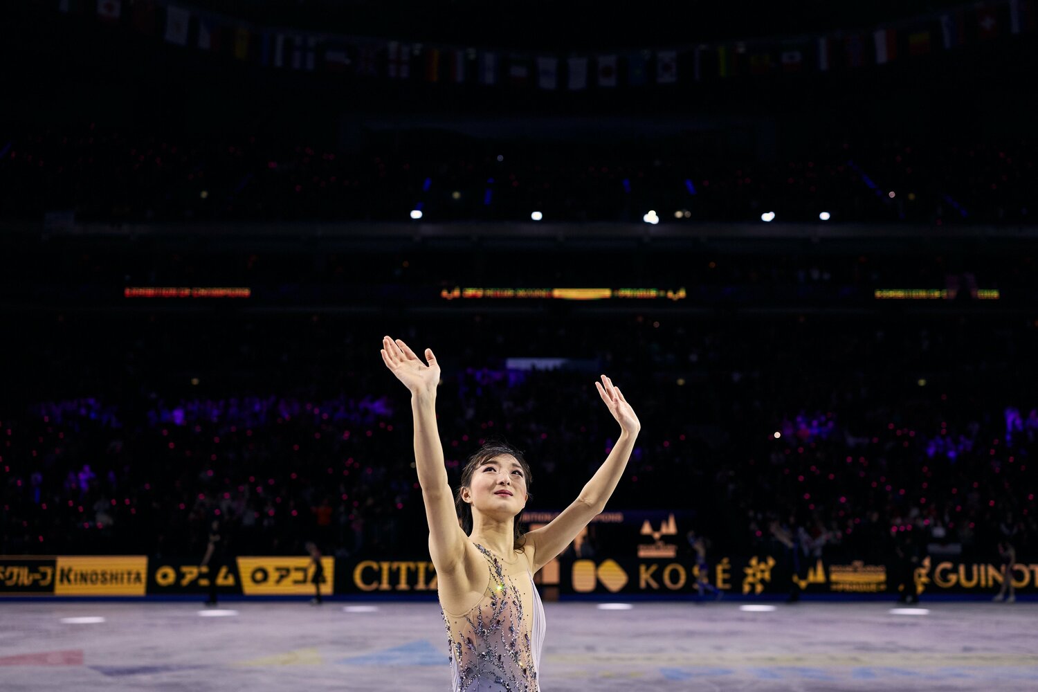 大歓声に応える坂本 ©Getty Images