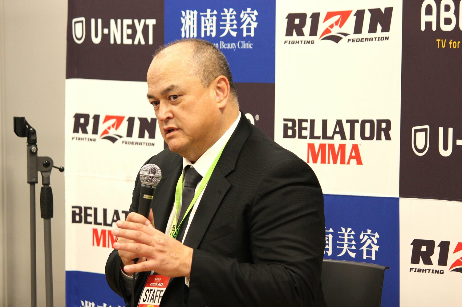 対抗戦を総括するBellatorのスコット・コーカー代表 ©Number Web