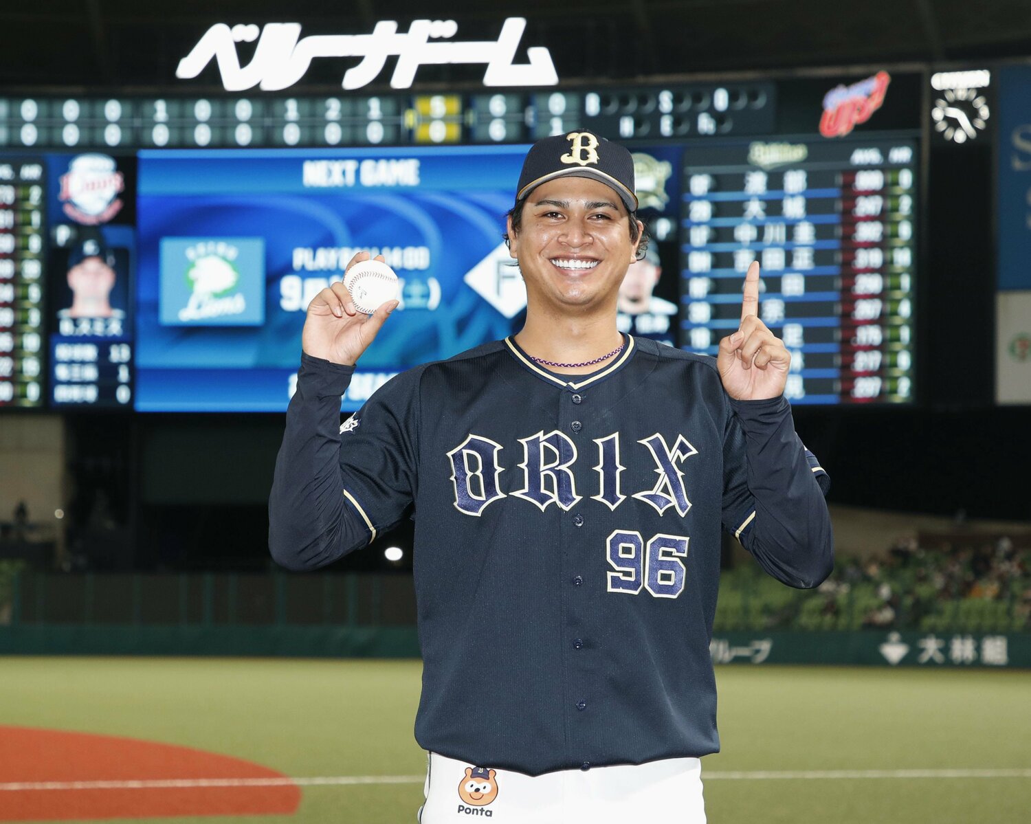 プロ初勝利は昨年9月8日の西武戦　©︎KYODO