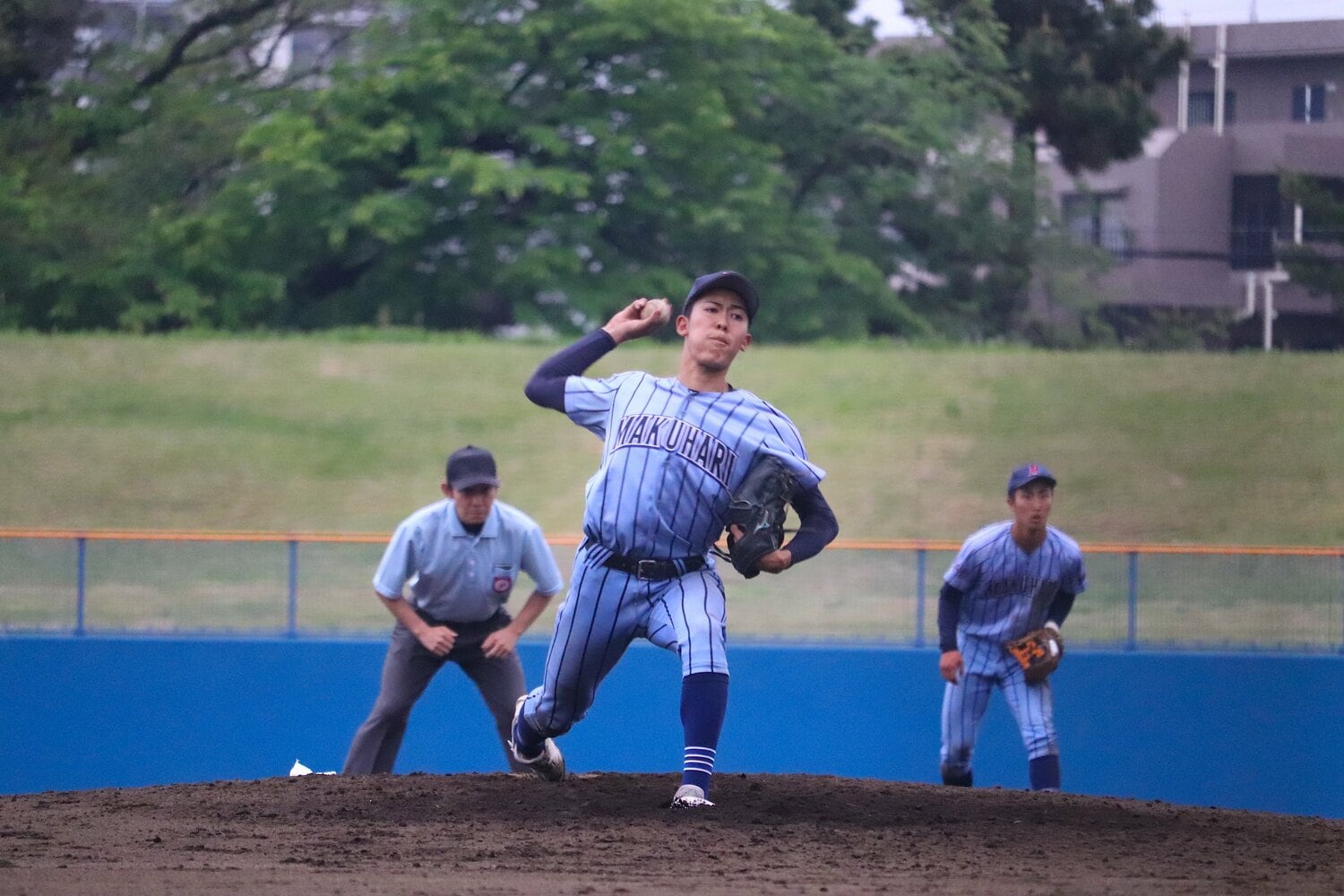 スカウトの前でアピールした幕張総合・早坂響（3年）©︎Yu Takagi