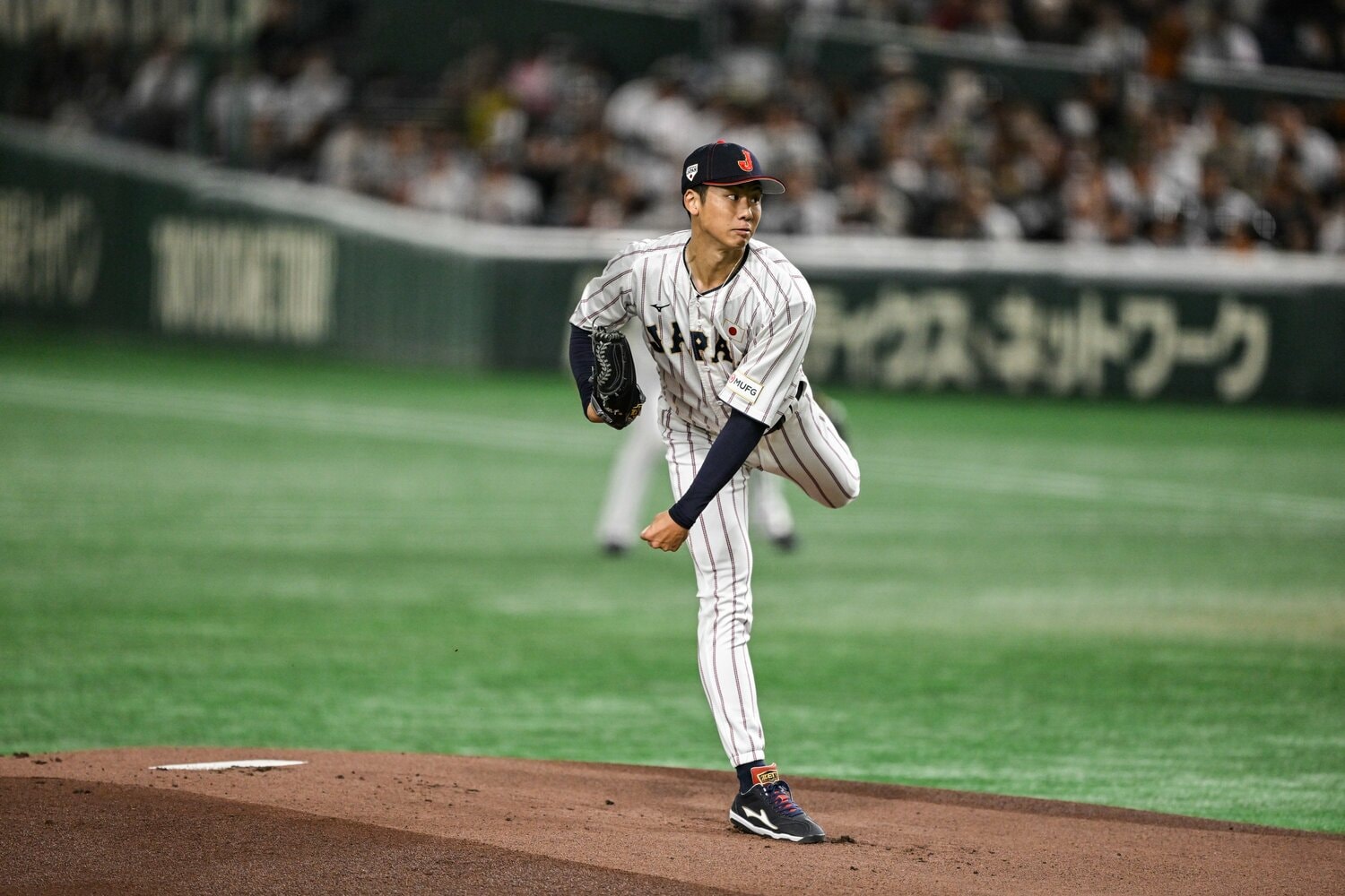 3年目左腕・曽谷龍平(オリックス、24歳)。韓国との1戦目、3回44球で完全投球 ©Nanae Suzuki