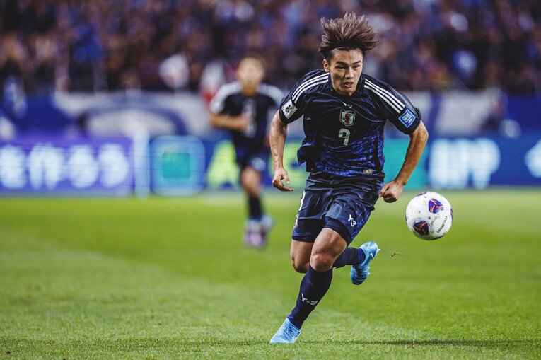 中国戦の上田綺世　©Kiichi Matsumoto