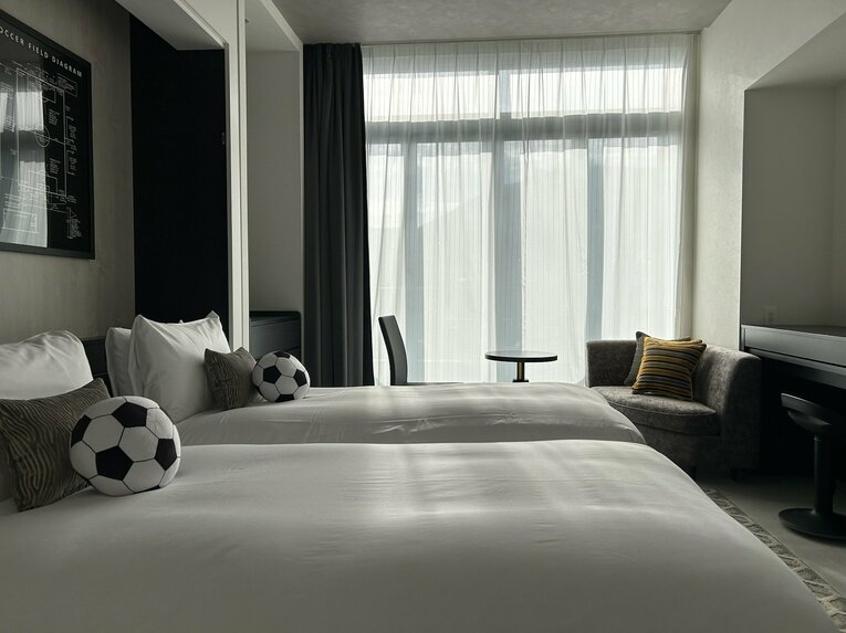 宿泊した「スタジアムシティホテル長崎」の一室