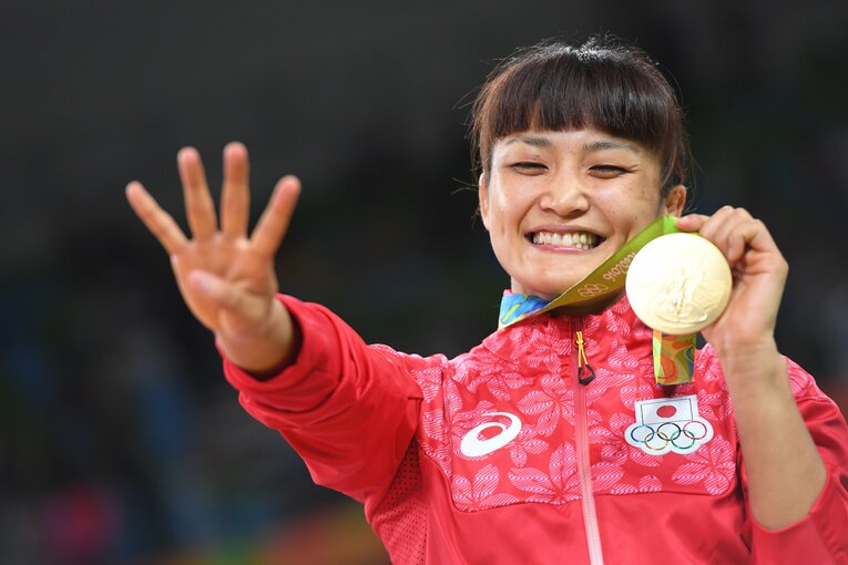2016年リオ五輪での伊調馨　©JMPA