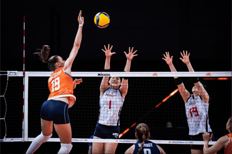 VNLオランダ戦　©︎FIVB