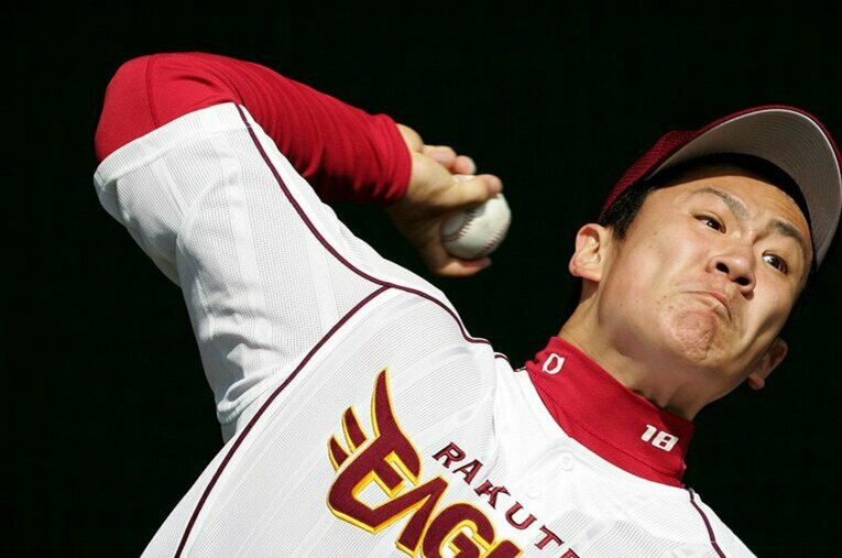 楽天時代の田中 ／ photograph by Hideki Sugiyama