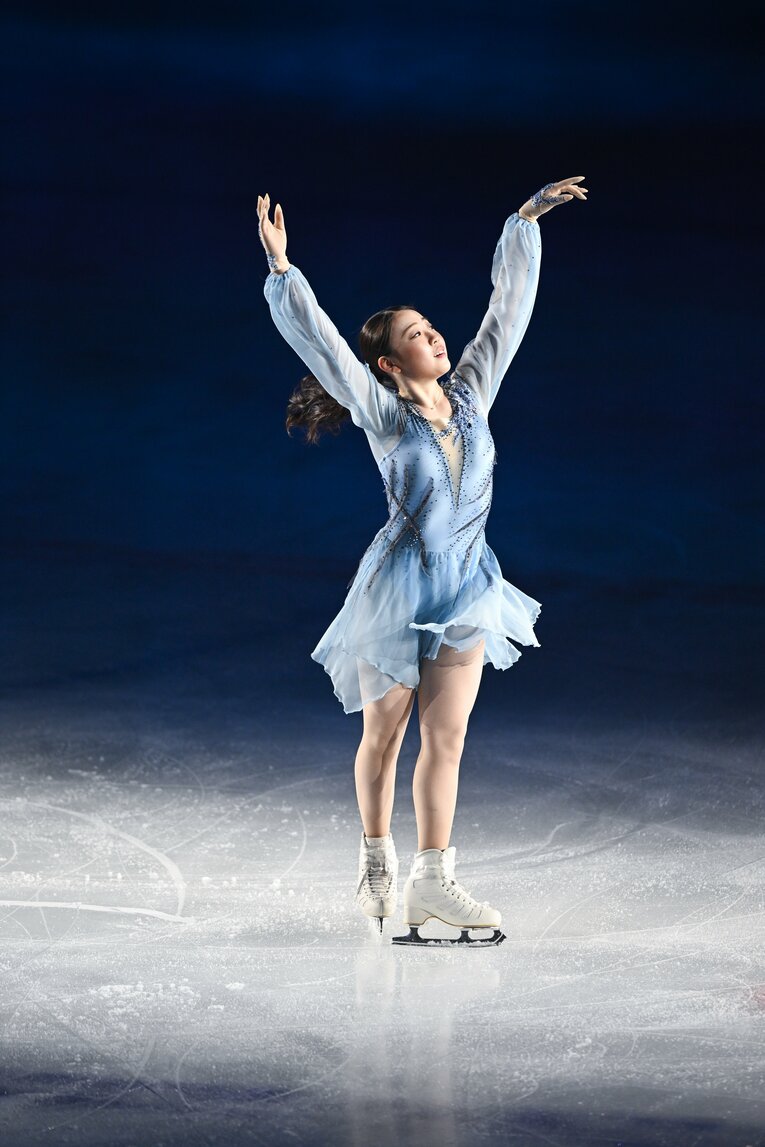 今年4月上旬、スターズ・オン・アイス大坂公演で演技を披露する紀平　©Asami Enomoto