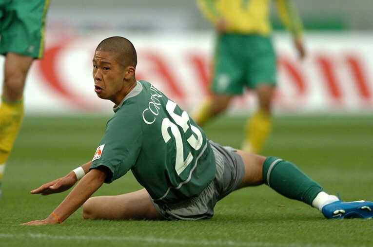 初の「中学生Jリーガー」となった森本貴幸 ／ photograph by Getty Images