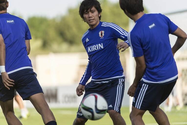柏木陽介（2015年／ロシアW杯予選）©︎Takuya Sugiyama