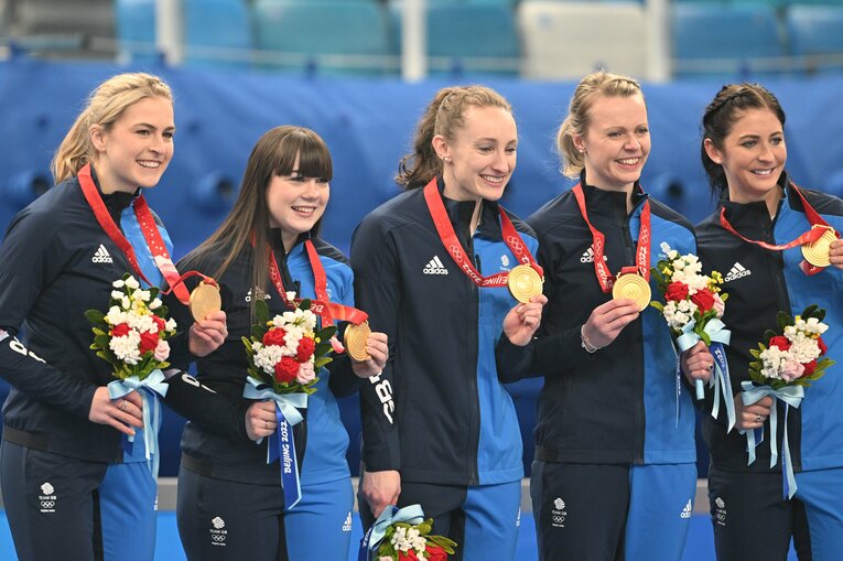 2022年北京五輪で金メダルを獲得したイギリス　©Naoya Sanuki/JMPA