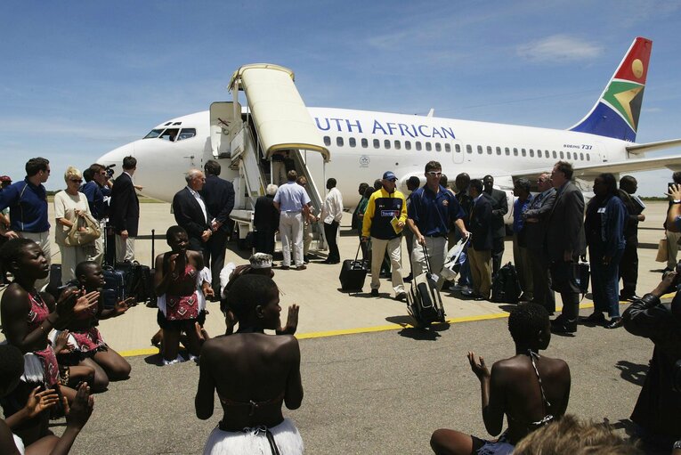 2003年にはクリケットのワールドカップも開催されたブラワヨ。写真は当地独自の踊りで選手団を歓迎する様子　©Getty Images