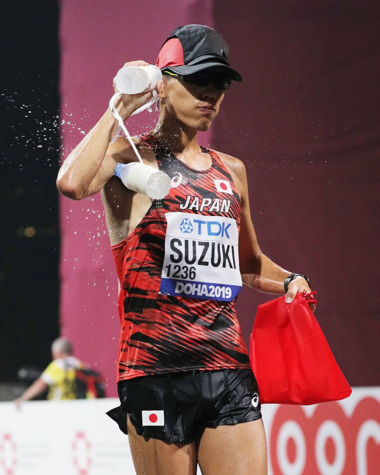 鈴木にとっては2度目だった50kmのレース　©JIJI PRESS