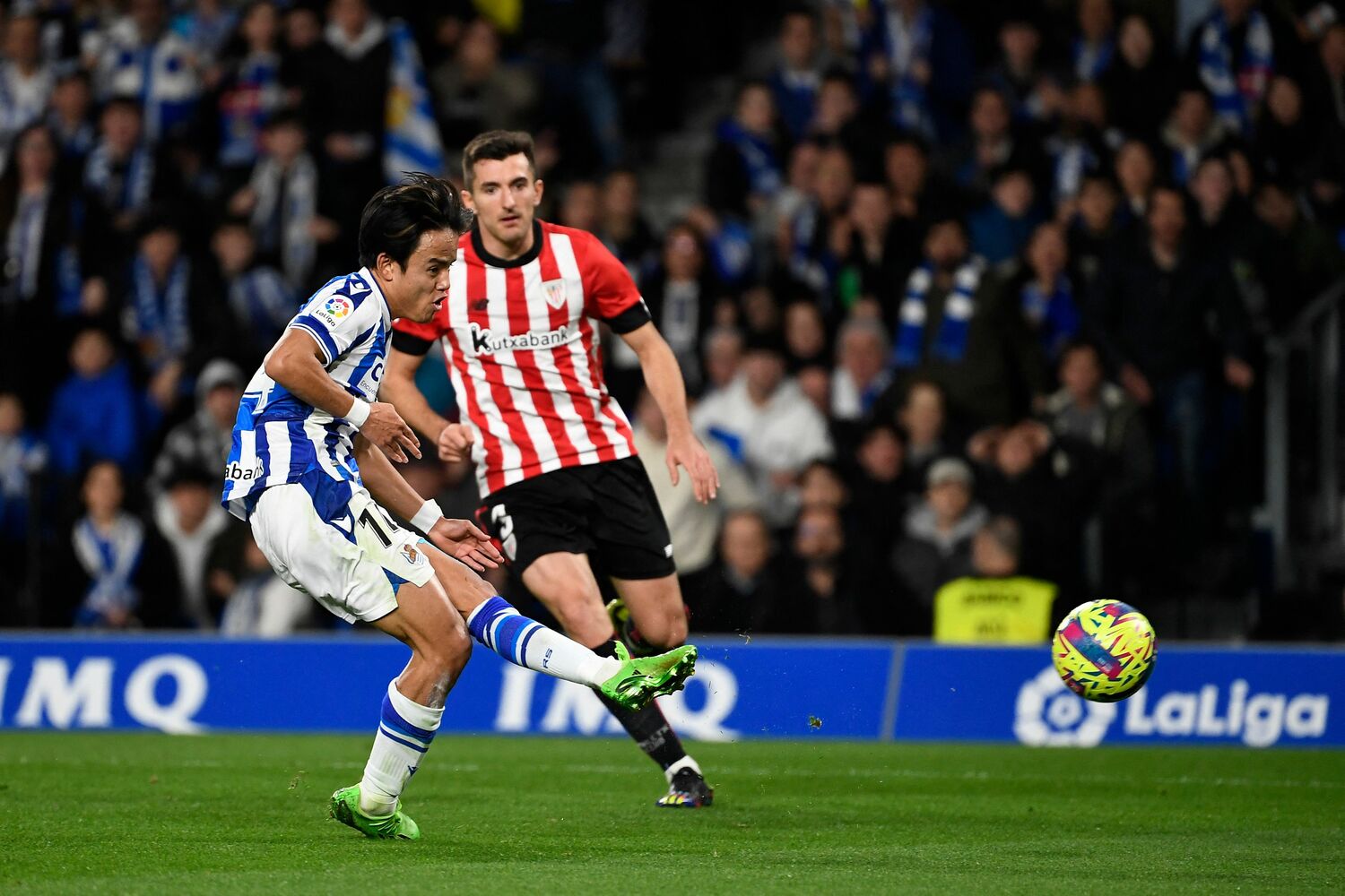 ビルバオ戦での久保のゴール　©AFP/JIJI PRESS