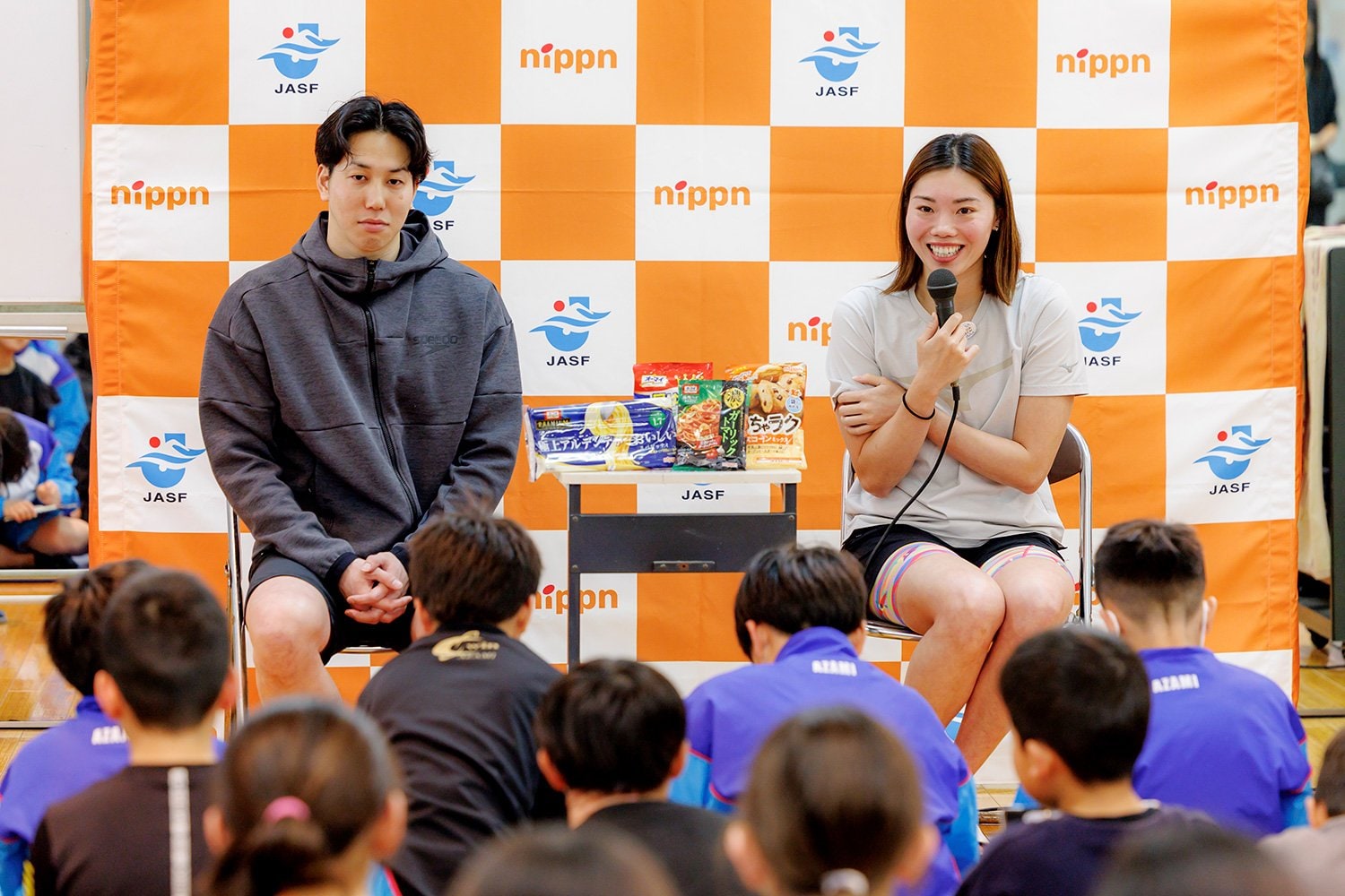 「食育教室」で食事や栄養管理の大切さを説明