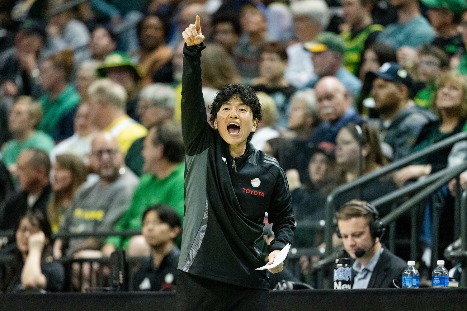 かつてWNBAでプレー経験があるトヨタ自動車アンテロープスHCの大神雄子 ©︎Ali Gradischer/Getty Images
