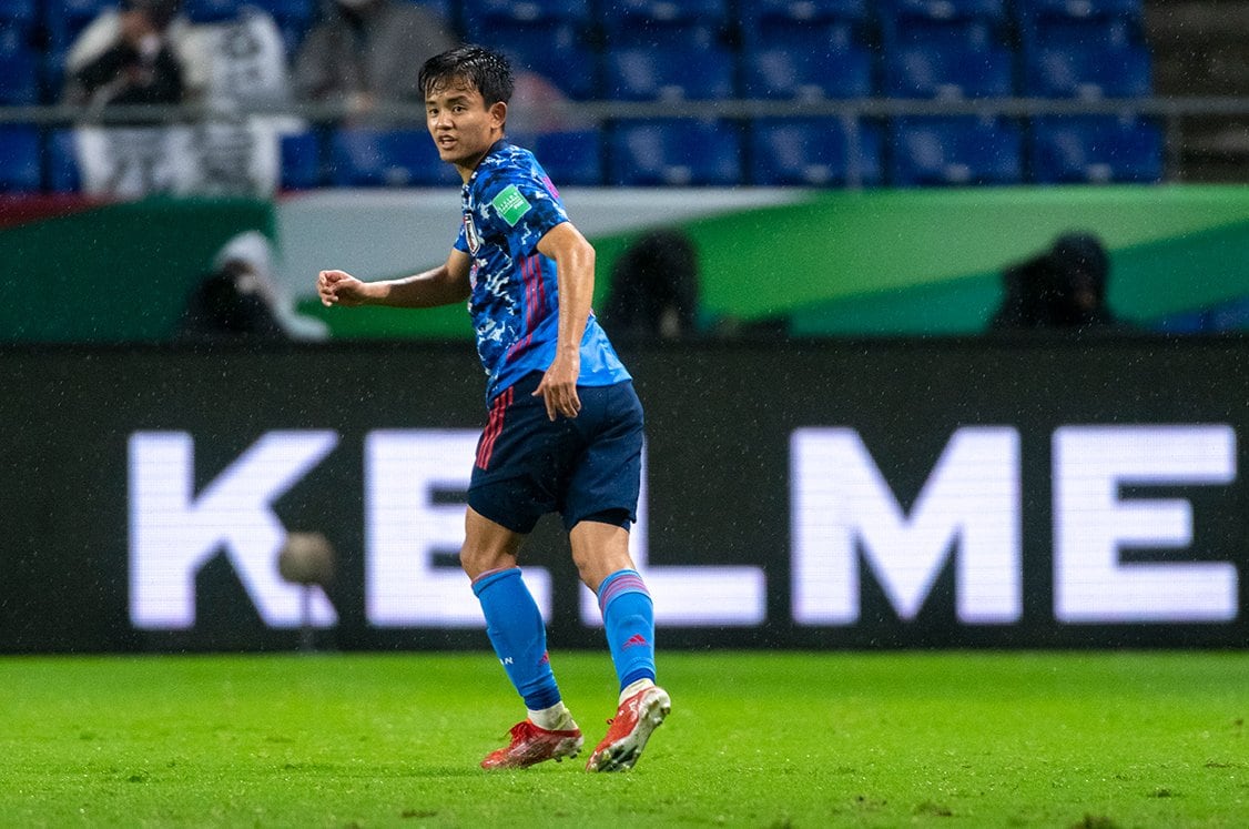 日本代表での久保　©Takuya Sugiyama/JMPA