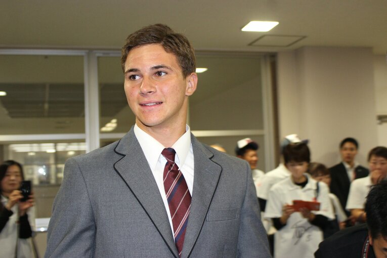 ヤクルトから2位指名を受けたモイセエフ・ニキータ