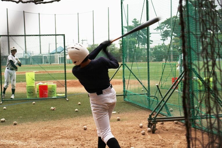 灘高校野球部の練習風景（2023年）©︎Fumi Sawai