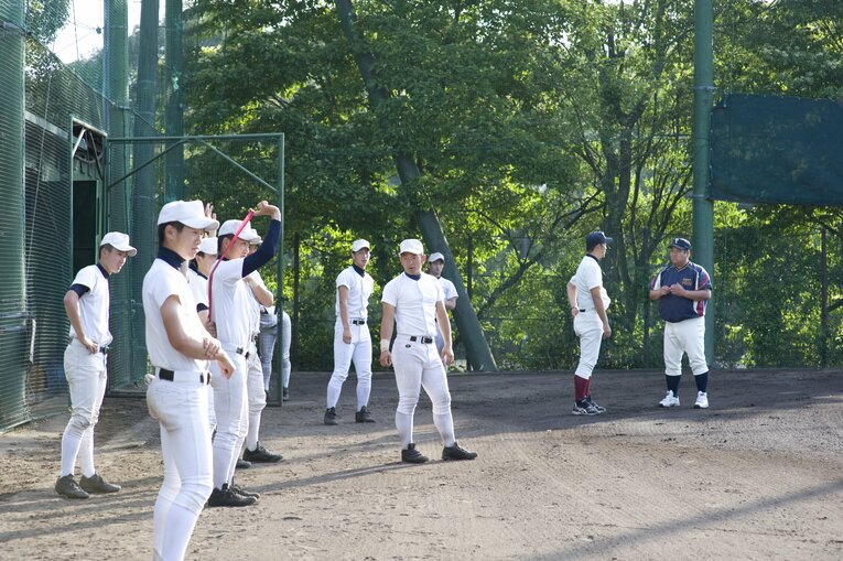 大阪桐蔭の練習風景（2013年）　©︎Miki Fukano