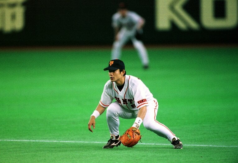 巨人黄金期にセカンドを守った仁志　©BUNGEISHUNJU
