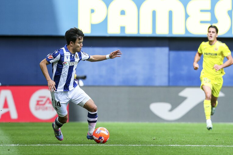 ビジャレアル戦の久保　©Getty Images