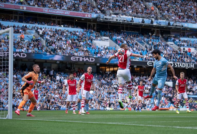 第3節のマンチェスターシティ戦（アウェイ）では0-5と大敗した。写真はギュンドアンの1点目　©Getty Images