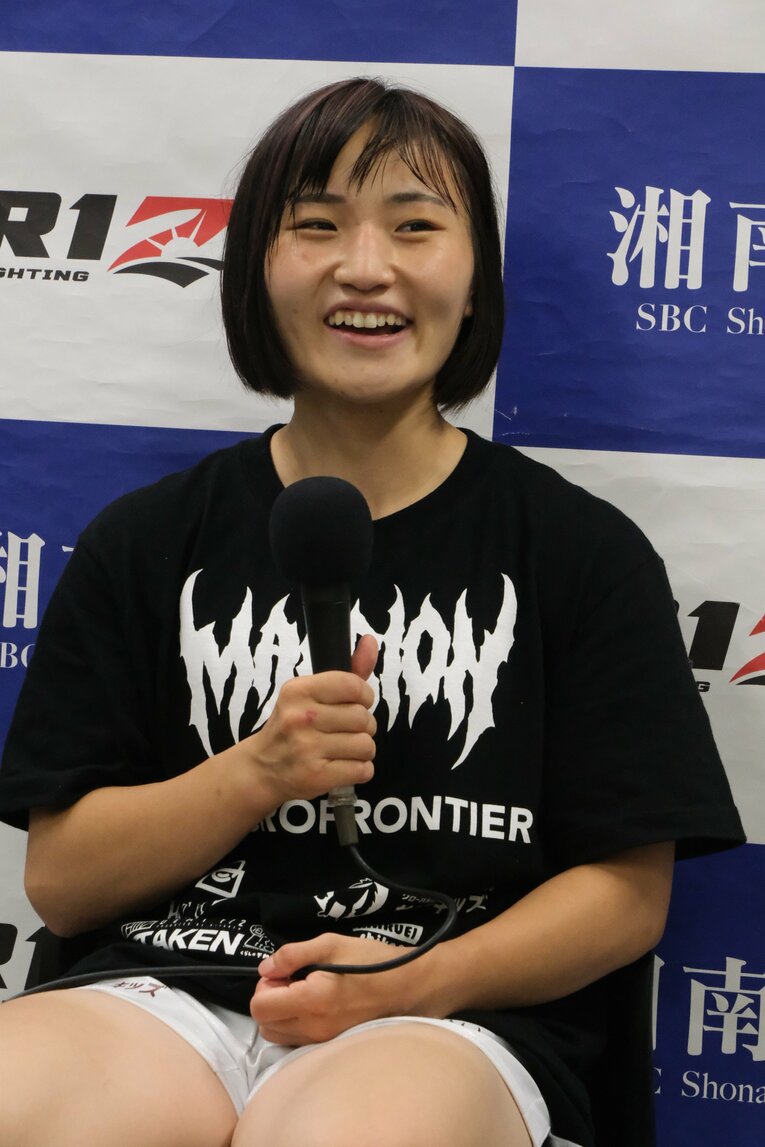 試合後のコメントでは「負けたと思いました」と述べた大島　©Norihiro Hashimoto