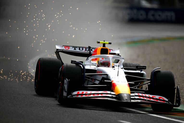 今季序盤2戦にRBで出走し、明るい表情を見せることが多かった角田　©Getty Images / Red Bull Content Pool