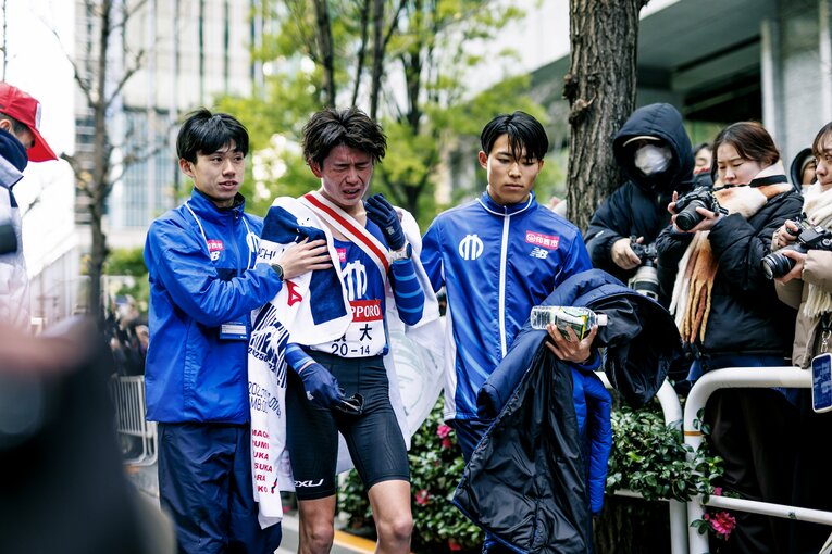 7秒差でシードを逃し、涙をのんだ11位の順大・古川　©Kiichi Matsumoto