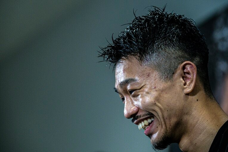 試合後の中谷潤人　©Takuya Sugiyama