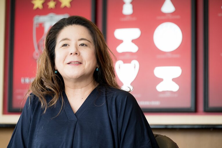 Jリーグ開幕当時の思い出を語る浦和レッズの村瀬佳代さん　©Miki Fukano