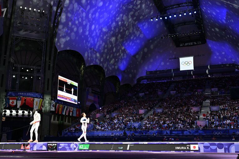 会場のグラン・パレのステキさと大応援があいまって、フェンシングは日本のお茶の間でも好評だった　©Naoya Sanuki/JMPA