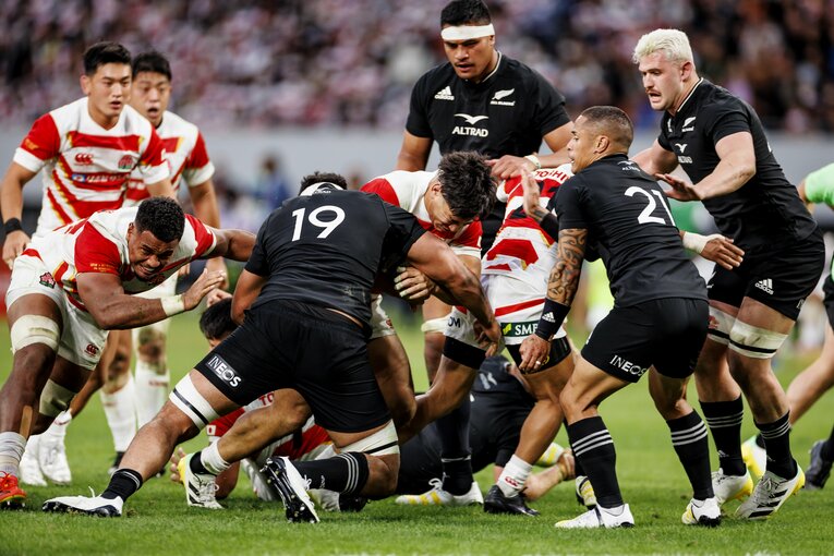 後半39分の姫野和樹のトライの瞬間（1/3）©︎Kiichi Matsumoto