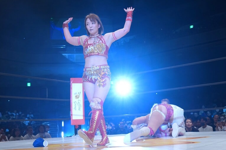 後藤智香に勝利したSareee　©Essei Hara