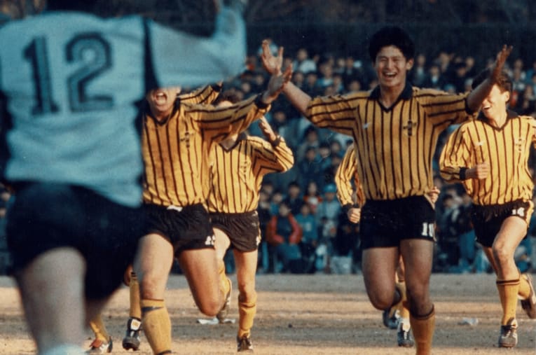 東海大一高の平澤政輝。高3時、1987年度の選手権で7ゴールを挙げ、大会得点王になった