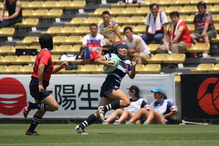 2017年4月、太陽生命ウィメンズセブンズシリーズ東京大会で最多トライを記録　©Nobuhiko Otomo