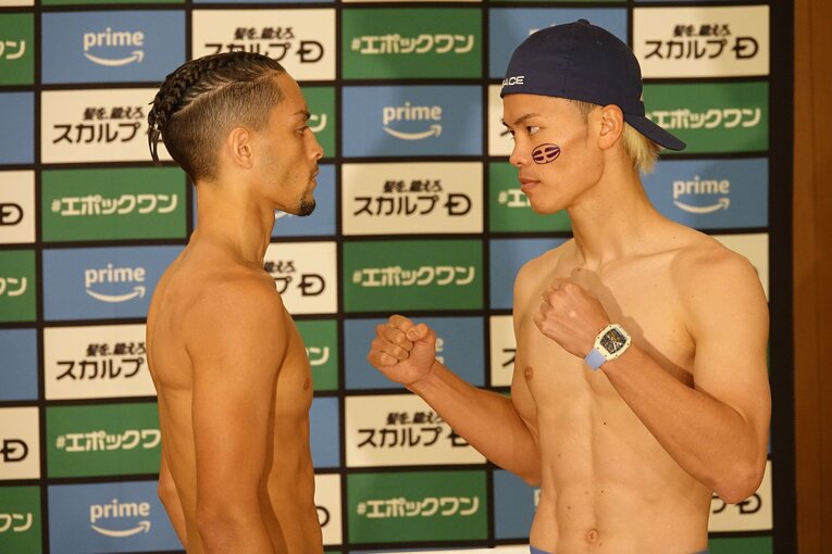 ジョナサン・ロドリゲスと那須川天心のフェイスオフ　©Koji Fuse