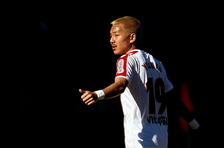 スペインの地で出場機会に恵まれない井手口。ロシアW杯23人枠に滑り込みなるか。 ／ photograph by Getty Images