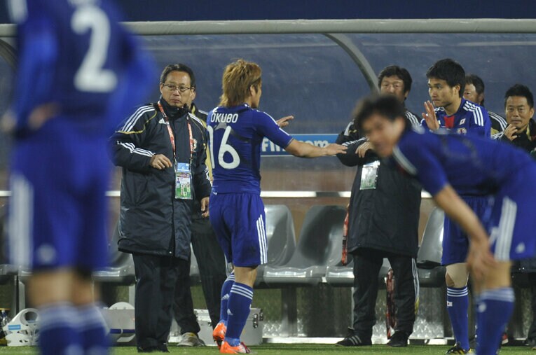 南アフリカW杯での岡田監督　©JMPA