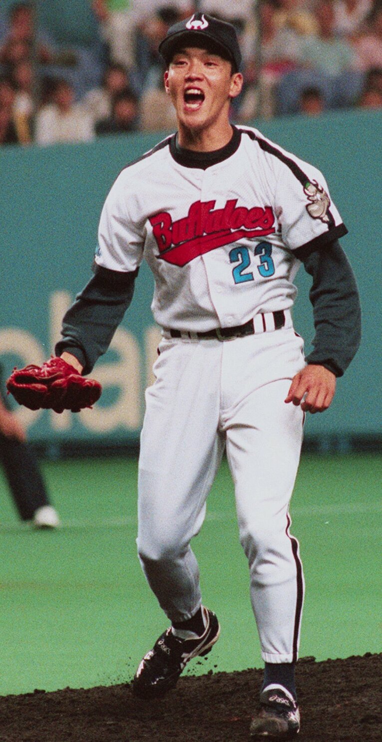 1997年に最多勝のタイトルを獲得した小池　©︎KYODO