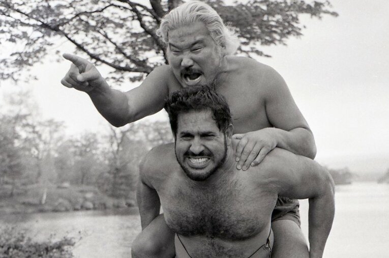 上田馬之助とタイガー・ジェット・シンの悪の名タッグだった（1982年撮影） ／ photograph by 東京スポーツ新聞社