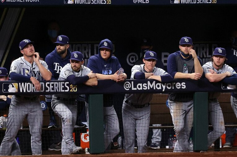 2勝3敗で迎えたワールドシリーズ第6戦。3－1でドジャースが勝利し、レイズは優勝を逃した ／ photograph by Getty Images