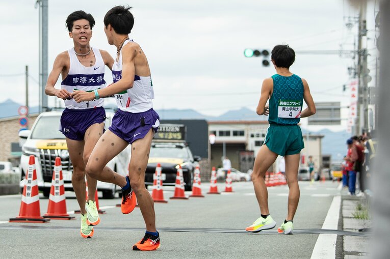 7区で貫禄の走りを見せた、駒澤の3年生主将でもある田澤　©Nanae Suzuki