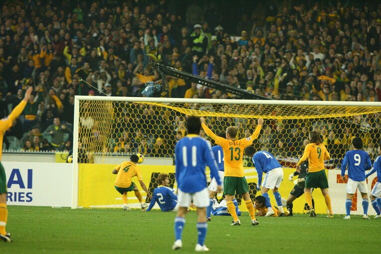 南アフリカW杯アジア最終予選、オーストラリアのティム・ケーヒルのゴール（2009年）　©Tamon Matsuzono
