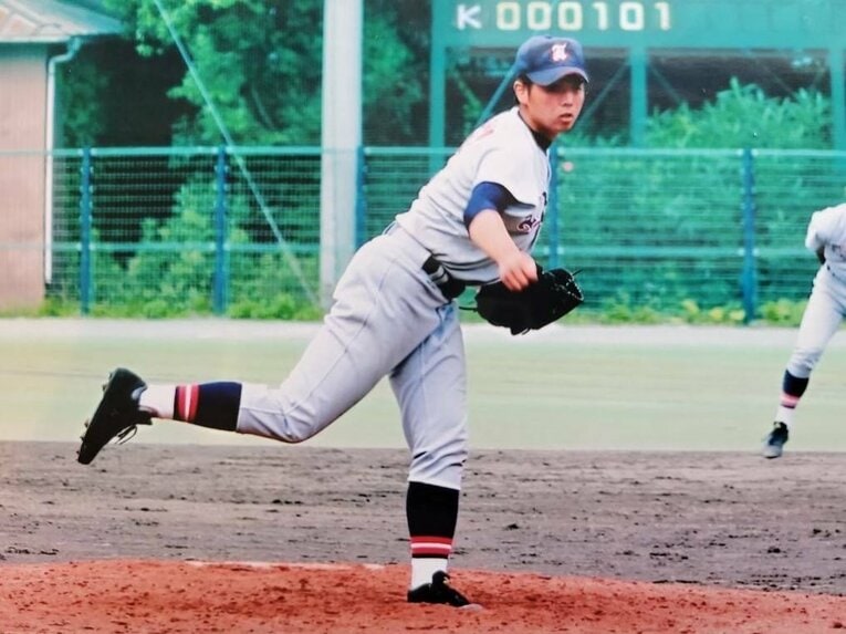 高校時代の笹川さん。仙台育英高に進学した