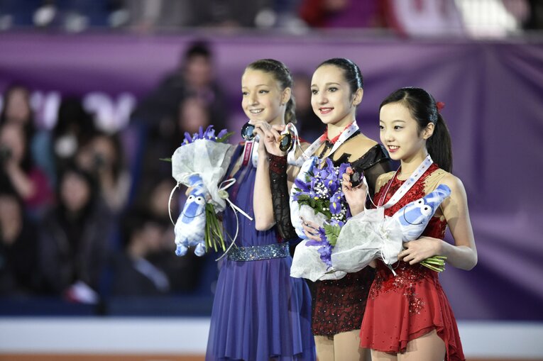 2015年ジュニアグランプリファイナルで銅メダルを獲得した本田　©Asami Enomoto