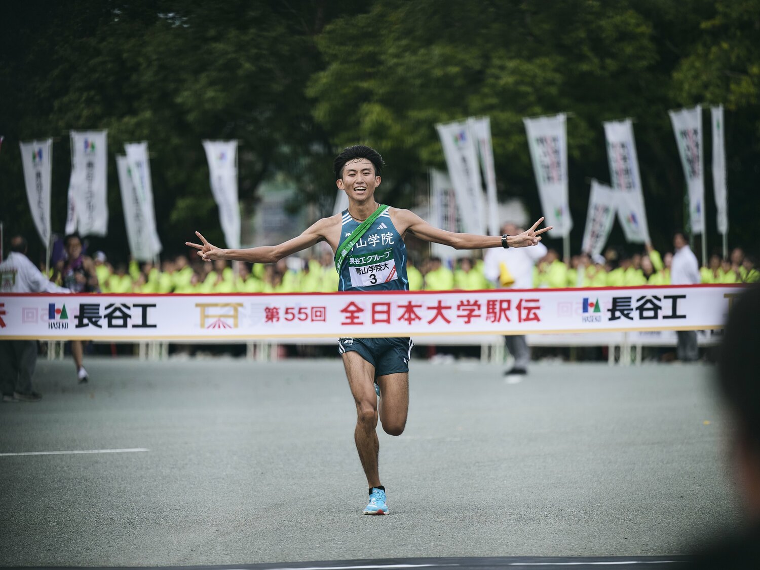 2023年、3年生時には全日本でアンカーを務める　©Yuki Suenaga