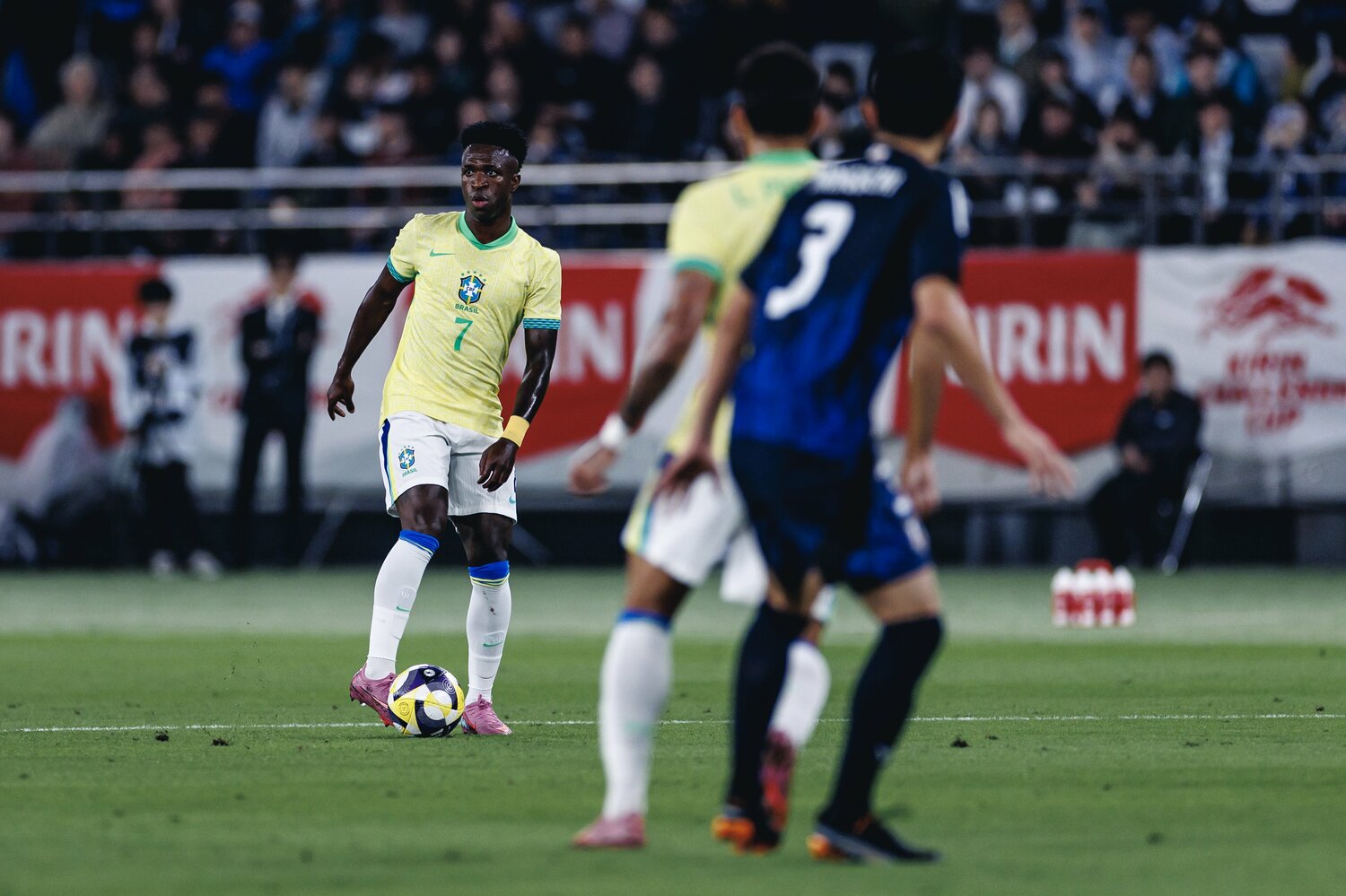 ブラジル戦の立ち上がり、ハイプレスに行けず受け身になってしまったという　©Kiichi Matsumoto